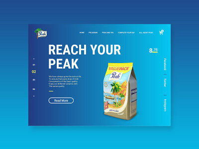 Peak milk ng landing page redesign