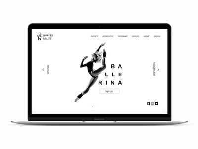 Winter Ballet Landing page design ballet creative damilola emmanuel akinosun landing page ui ui design uiux uiux design ux ux design web design winter ballet