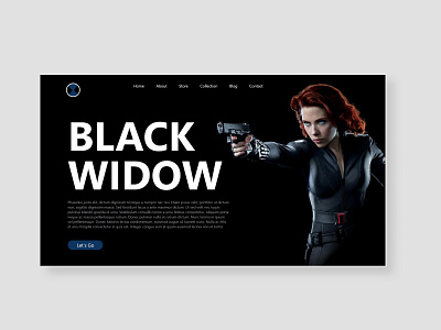 Black widow series UI design black widow creative damilola emmanuel akinosun landing page ui ui design ui inspiration