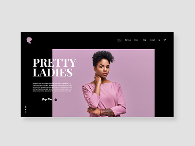 A simple landing page design for women wears