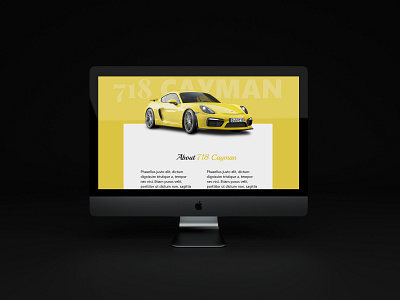 Porsche 718 Cayman Landing Page Design creative landing page porsche ui uiux web website