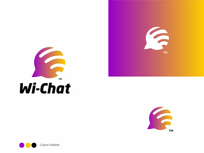 Wi Chat design logo logo design logo type