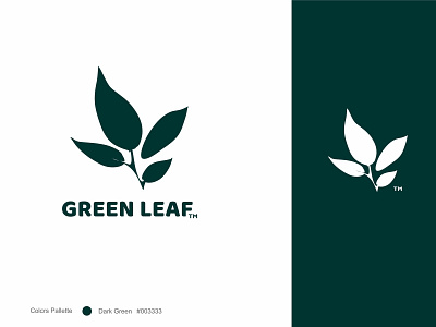 Green Leaf logo design creative creative logo design damilola emmanuel akinosun graphics design logo logo design negative space