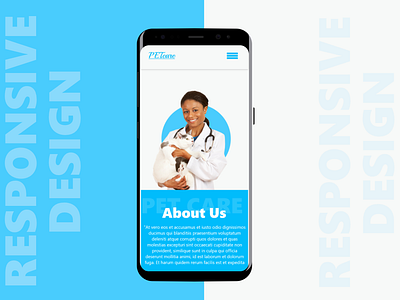 Mobile view UI design of a pet care website creative mobile pet care website ui ui designer ui inspiration uidesign web website