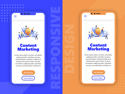 Mobile View Concept Of A Content Marketing Website