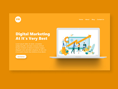 Digital Marketing Landing Page Concept