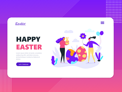 Happy Easter UI Design adobe xd creative creative ui design damilola emmanuel akinosun easter easter ui minimal ui ui ui design ui designer ux