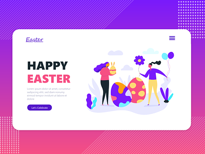 Happy Easter UI Design