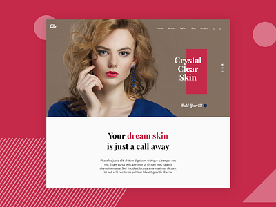 Crystal Clear Skin beauty creative crystal clear skin damilola emmanuel akinosun landing page minimal skin ui uidesign uidesigner uiux user experience user interface ui ux web website website design