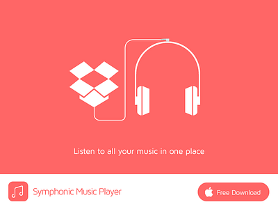 Symphonic Music Finder | Headphones app banner download dropbox finder free headphones mobile monotone music player symphonic