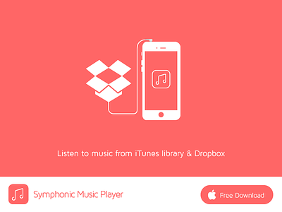 Symphonic Music Finder | iPhone app banner download dropbox finder free headphones mobile monotone music player symphonic