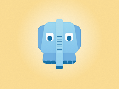 Rectangular Elephant cartoon elephant rectangular