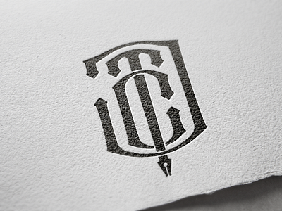 CTJ branding design logo monogram pen pen tool stamp typography vector