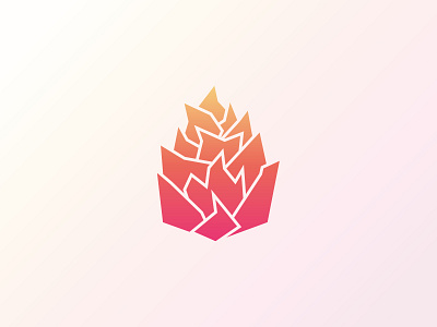 Blaze Brewing Logomark beer branding design fire flame hops icon illustration logo vector