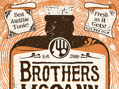 Brothers McCann Fall Tour Poster apothecary folk rock illustration poster screen print