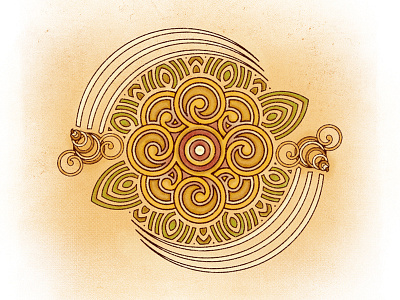 Illuminated Honey Flower celtic illuminated illuminated manusript illustration norse pictish