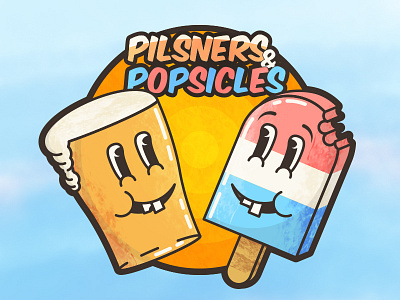 Pilsners & Popsicles beer heat icon icon design illustration pilsner popsicle refreshing summer vacation warm