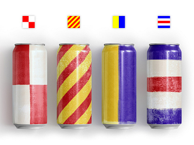 Maritime Flag Beer Cans