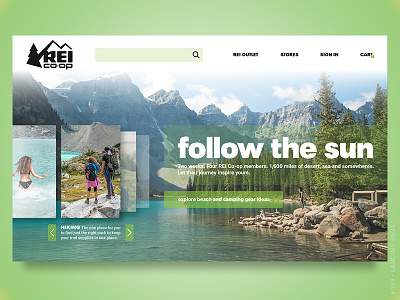 Daily UI: #003 Landing Page camping daily ui landing page outdoors rei shopping ui website