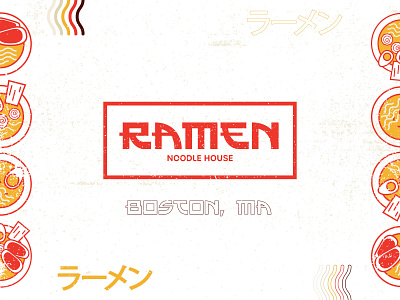 BSDS Thunderdome: Ramen + Okami/Urbane boston branding design illustration noodle ramen typography