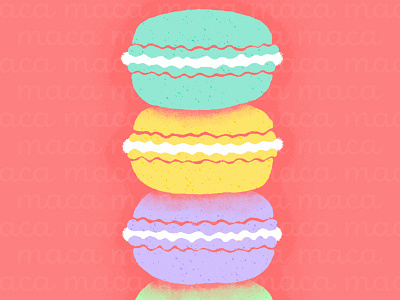 Macarons Illustration cookie design handdrawn icon illustration macaron sweet sweets tasty