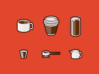 Coffee Icons Dribbble caiffeine character design coffee coffee mug design espresso iced coffee icon latte ui