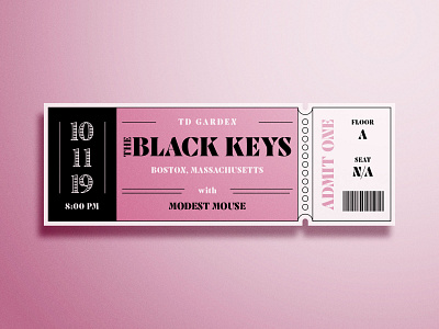 BSDS Thunderdome: Concert + Prospectus Pro black keys boston branding concert design modest mouse music ticket typography vector
