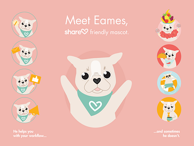 Meet Eames! branding design flat illustration vector
