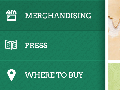 Green Textured Hamburger Menu