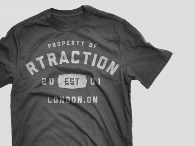 "Property of..." version 1 logo rtraction shirt