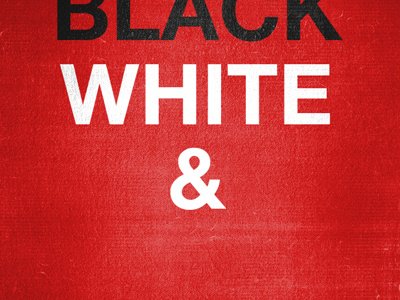 Black White & black colour red vignelli white