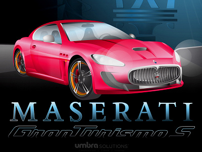 Maserati adobe illustrator car illustration maserati motor red render