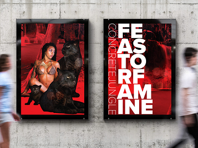 Feast or Famine advertising design digital art poster retouching