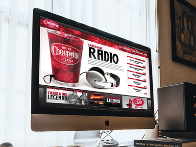 Cheerwine advertising design cheerwine marketing red and black user interface design