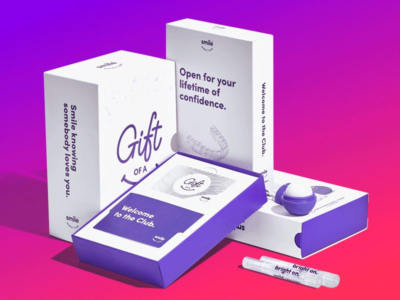 Gift of a Smile gift box gift card gifting holiday package design packaging visual communication