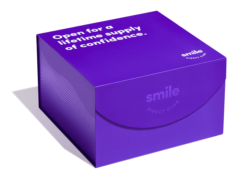 SmileDirectClub - All in one box box branding customer experience customer journey dental care design envelope magnetic packaging self care smile varnish