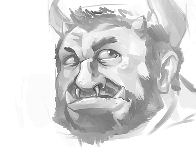 Ogre Orc companion digital ogre orc paint sai sketch wacom