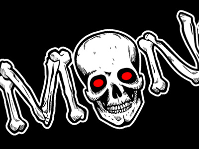 Logo Redesign black bones creepy dead design graphic graphic design horror illustration illustrator logo skeleton skull undead vector visual white