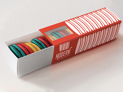 Modern Macaroon - Box Mockup box design mock mock up modern macaroon package