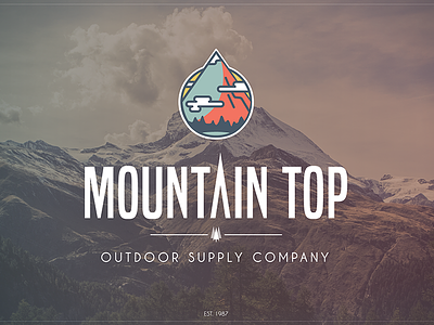 Mountain Top Logo - On Photo logo mountain top outdoors photography