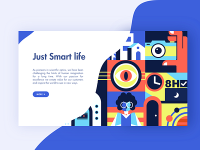 Just smart life design illustration ui web