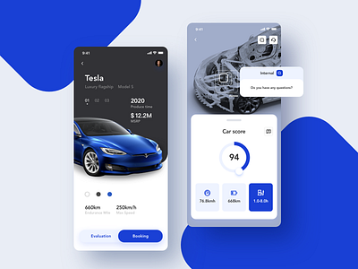 Car UI auto car design tesla ui