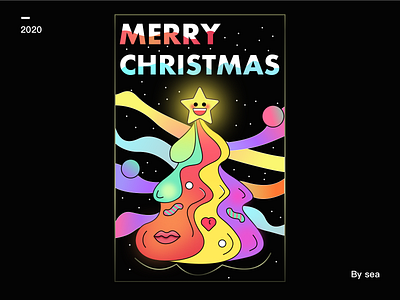 Merry Christmas design illustration merry xmas star