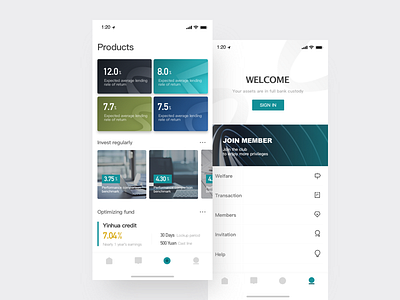 Financial App app design ui