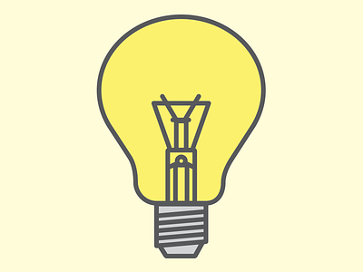 Lightbulb Icon WIP icon lightbulb linework