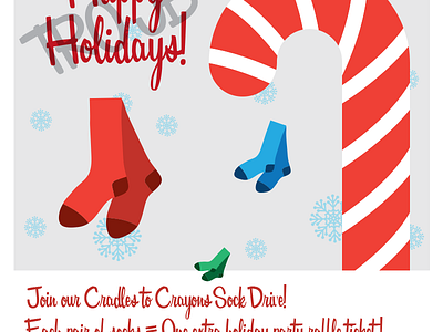Holidays & Socks candy cane christmas holiday poster snowflakes