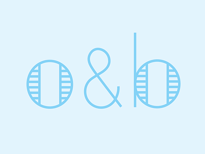 O & B, now with Ampersand! ampersand lettering linework mark