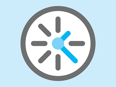 Clock Icon blue clock icon linework rounded time