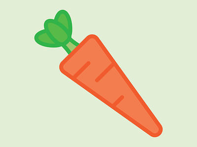 Carrot carrot food green icon orange