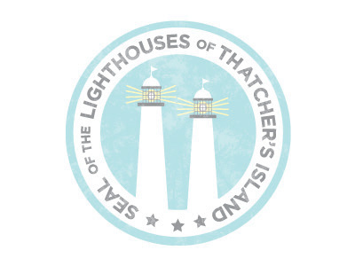 Thatcher's Island Lighthouses lighthouse logo massachusetts seal